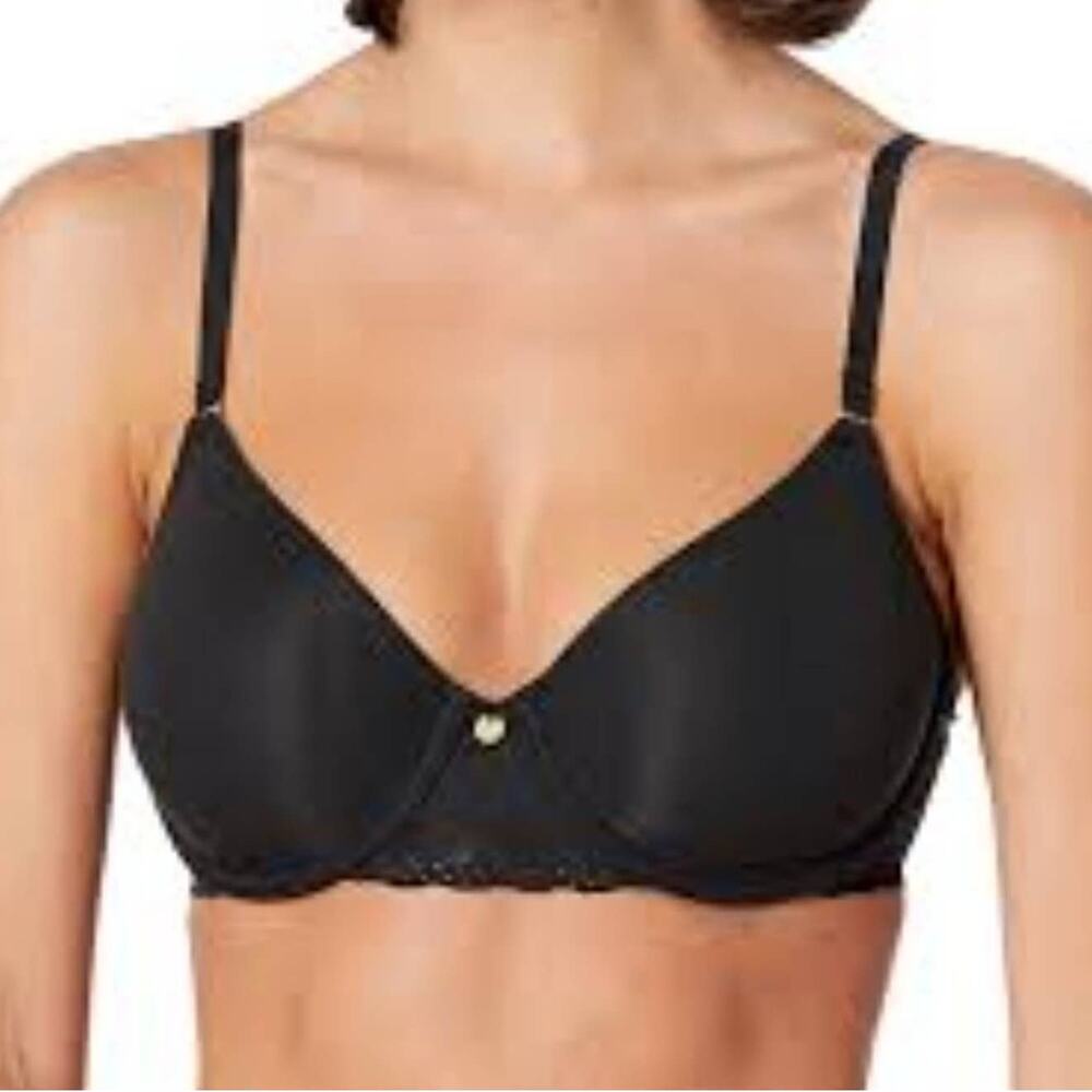 NATORI  Bliss Perfection Unpadded Underwire Bra in Black  SZ 32DD